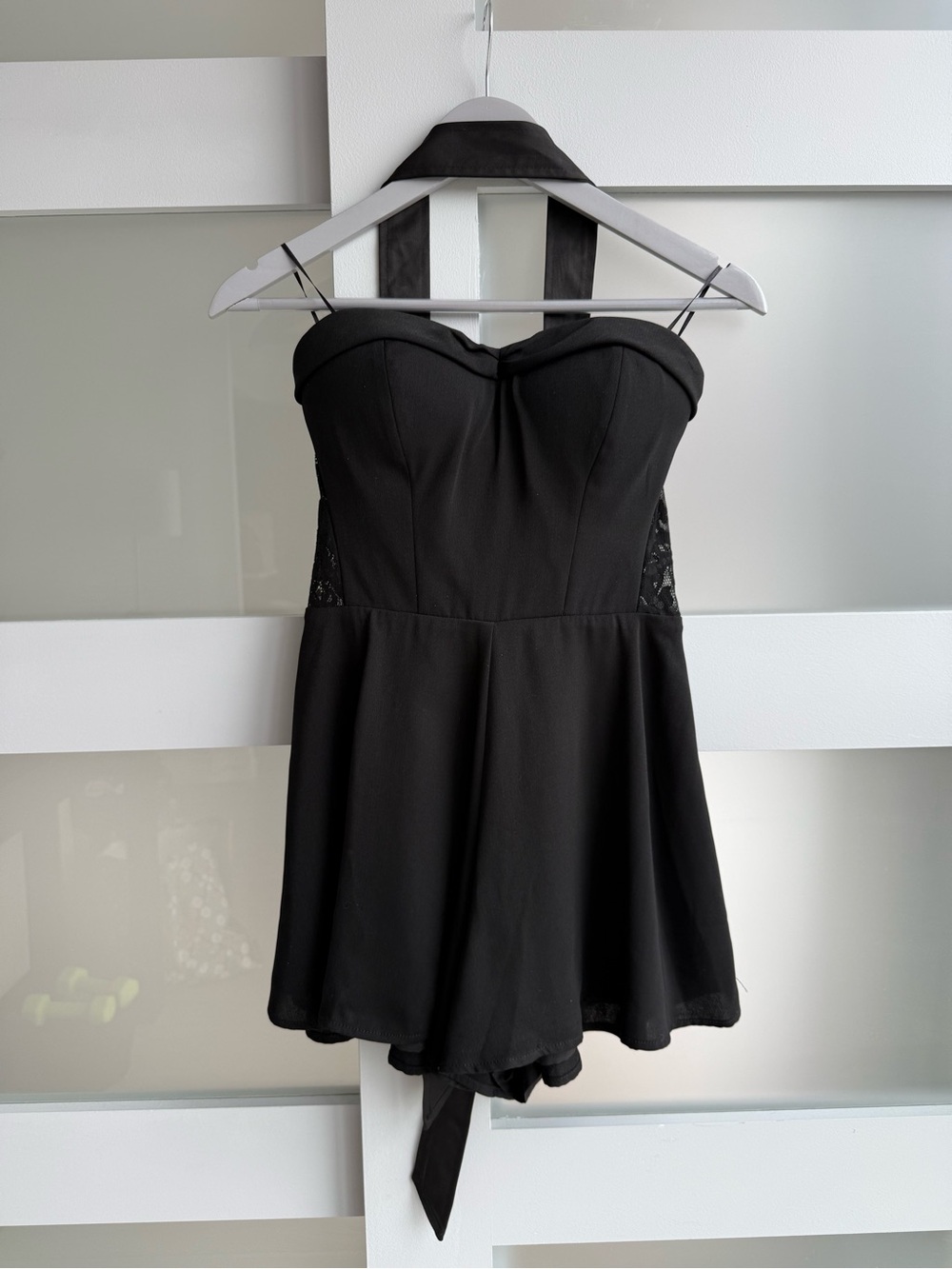 Guess Black Strapless Sweetheart Skater Dress